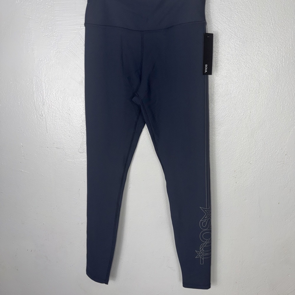 NWT SoulCycle Womens‎ High Wasited Charcoal Leggings with Logo Size Small